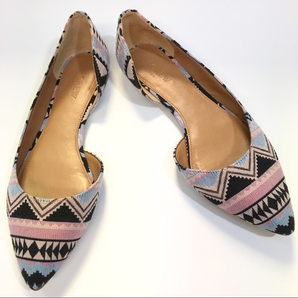 J. Crew Factory Shoes - J. CREW Classic d’Orsay flats in Woven Aztec 10